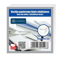 Kostka Interdruk nieklejona 85 x 85 x 50 mm biała