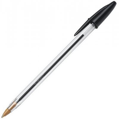 Čierne guľôčkové pero Bic Cristal