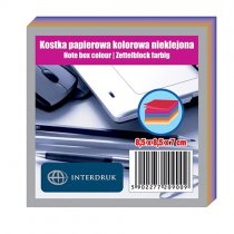 Kostka Interdruk nieklejona 85 x 85 x 50 mm mix kolorów