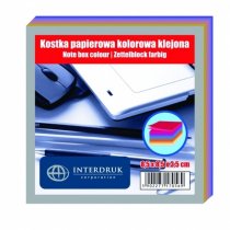 Kostka Interdruk klejona 85 x 85 x 35 mm mix kolorów
