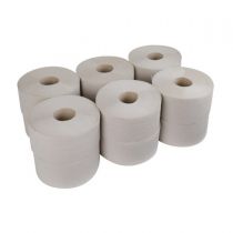 Papier toaletowy makulaturowy Jumbo fi18 szary 12 rolek