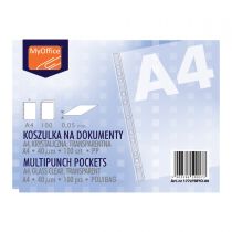 Koszulki na dokumenty MyOffice PP krystaliczne A4