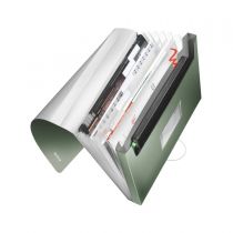 Teczka harmonijkowa Leitz Style 6 przegródkami pistacjowa zieleń