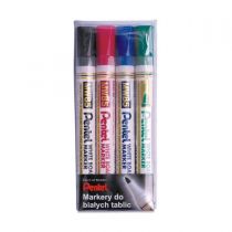 Markery do tablic suchościeranych Pentel MW85 mix 4 kolorów w etui