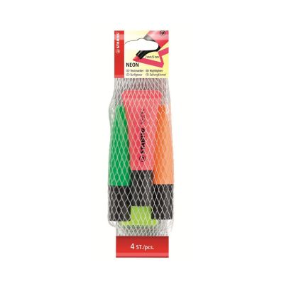 Zvýrazňovače Stabilo Neon miešajú 4 farby v mriežke