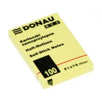 Karteczki samoprzylepne Donau Eco 51 x 76 mm żółte