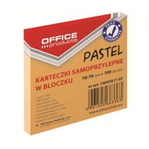 Karteczki samoprzylepne Office Products 76 x 76 mm pomarańczowy pastel