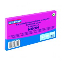 Karteczki samoprzylepne Donau 127 x 76 mm różowy neon
