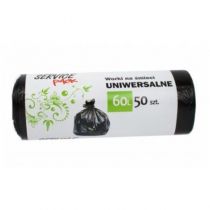 Worki uniwersalne na śmieci HDPE Service Pack 60 l - 50 szt.