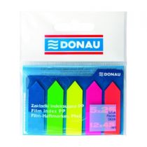 Zakładki indeksujące PP Donau strzałki 12 x 45 mm 5 kolorów po 25 zakładek