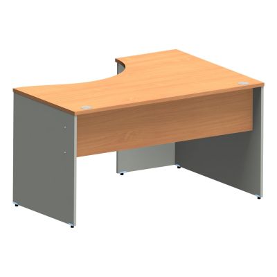 Biurko BN-140L SILVER BUK BAWARIA + SZARA PLATYNA