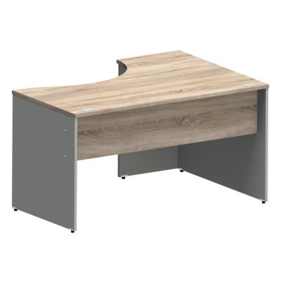 Biurko BN-140L SILVER DĄB SONOMA + SZARA PLATYNA