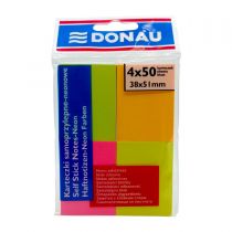 Karteczki samoprzylepne Donau 38 x 51 - 4 szt. Neon