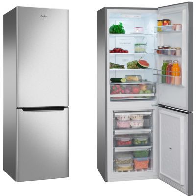 Lodówka Amica FK2695.2FTX (540mm x 1700mm x 576 mm  161l  Klasa A+  kolor inox)