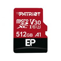 Paměťová karta Patriot Memory EP Pro PEF512GEP31MCX s adaptérem (512GB Class 10, Class A1, Class U3, V30 Adapter, paměťová
