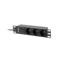 Listwa RACK Lanberg PDU-03E-0200-BK (3 x Typ E  16 A (3680 W)  2m  kolor czarny)