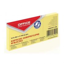 Karteczki Samoprzylepne Office 38x51 Żółty