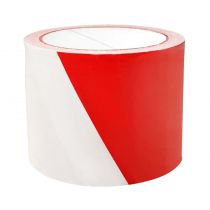 Výstražná páska červená/biela 75MMx100M