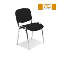 Stolička Iso Chrome s výpletom čierna C-11