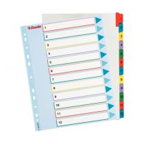 Esselte Mylar A4 Maxi číslované listy 1 - 12