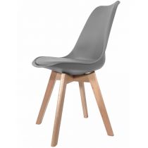 Krzesło skandynawskie MONZA LIGHT GREY PU II GATUNEK