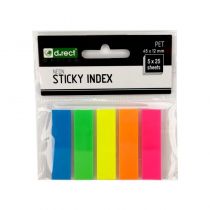 Zakładki Indeksujące D.RECT PET 45x12MM 5x25K
