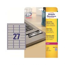 Etykiety Heavy Duty trwałe Avery Zweckform 63,5 x 29,6 mm srebrne