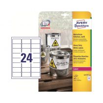 Etykiety Heavy Duty trwałe Avery Zweckform 63,5 x 33,9 mm białe