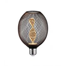 Źródło światła LED METALLIC GLOW GLOB  czarny Helix E27 3,5W 110lm 1800K 230V