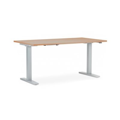 Biurko Eup z elektryczną regulacją wysokości 1400 x 800 mm klon- szary