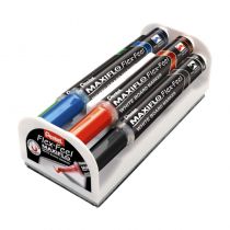 Marker do tablic suchościeralnych elastyczną końcówką Maxiflo MWL5SBF mix 4 kolorów