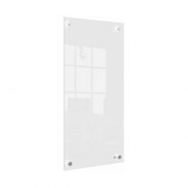 Mała podłużna szklana tabliczka suchościeralna Nobo biała 300 x 600 mm 1915603