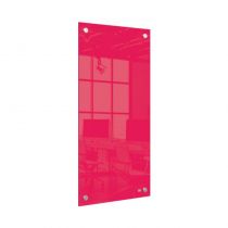 Mała podłużna szklana tabliczka suchościeralna Nobo czerwona 300 x 600 mm 1915605