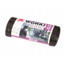 Worki na śmieci biurowe Bratek 35L czarne 15 szt.