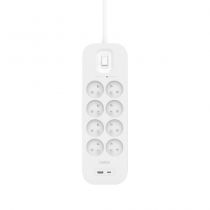 BELKIN LISTWA ZASILAJĄCA 8-PORTS + 1XUSB-A/1XUSB-C, 900J