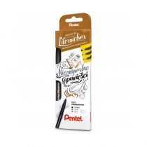 Pisaki pędzelkowe do liternictwa Pentel Brush Sign Pen Pigment SESP15 3 kol.