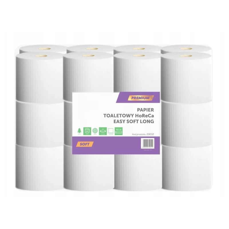 Papier toaletowy Linea 40m biały 24 rolki