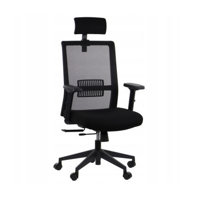 Krzesło ergonomiczne, biurowe RIVE RIVERTON M/H czarny/czarny