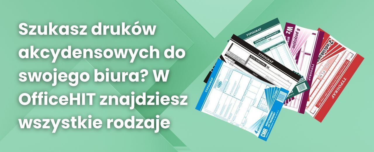 Szukasz druków akcydensowych do swojego biura? W OfficeHIT znajdziesz wszystkie rodzaje